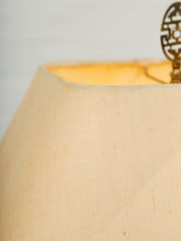 Load image into Gallery viewer, Sculptural Textured Ceramic Lamp with Linen Shade