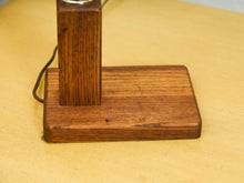 Load image into Gallery viewer, 1970’s Brass and Oak Vintage Table Lamp
