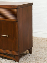 Load image into Gallery viewer, Mid-Century Modern Walnut Dresser with slat Detailing