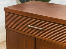 Load image into Gallery viewer, Mid-Century Modern Walnut Dresser with slat Detailing