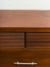Load image into Gallery viewer, Mid-Century Modern Walnut Dresser with slat Detailing