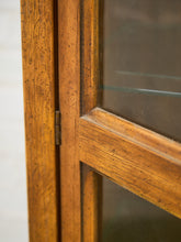 Load image into Gallery viewer, Mid Century Tall Glass Front Display Cabinet in Warm Oak Finish