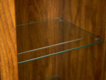 Load image into Gallery viewer, Mid Century Tall Glass Front Display Cabinet in Warm Oak Finish