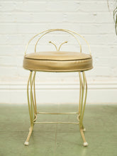 Load image into Gallery viewer, Vintage 1960’s Gold Vanity Stool