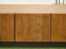 Load image into Gallery viewer, Minimalist Wood Leather Stone Console Cabinet