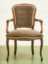 Load image into Gallery viewer, Louis XV-Style Leopard Velvet Armchair