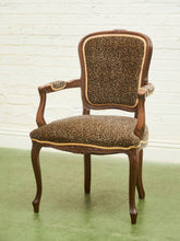 Load image into Gallery viewer, Louis XV-Style Leopard Velvet Armchair