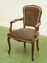 Load image into Gallery viewer, Louis XV-Style Leopard Velvet Armchair