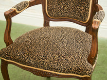 Load image into Gallery viewer, Louis XV-Style Leopard Velvet Armchair