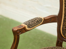 Load image into Gallery viewer, Louis XV-Style Leopard Velvet Armchair