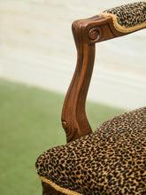Load image into Gallery viewer, Louis XV-Style Leopard Velvet Armchair
