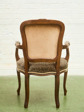 Load image into Gallery viewer, Louis XV-Style Leopard Velvet Armchair
