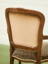 Load image into Gallery viewer, Louis XV-Style Leopard Velvet Armchair
