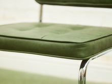 Load image into Gallery viewer, Olive Green Chrome Dining Chair