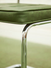 Load image into Gallery viewer, Olive Green Chrome Dining Chair