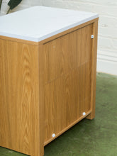 Load image into Gallery viewer, White Top Blonde Nightstands