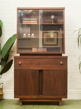 Load image into Gallery viewer, Mid-Century Modern Hutch Cabinet in Walnut