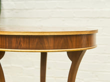 Load image into Gallery viewer, Neoclassical Antique Round Table with Brass Trim