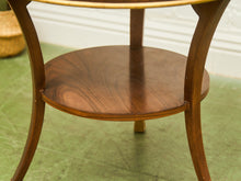 Load image into Gallery viewer, Neoclassical Antique Round Table with Brass Trim