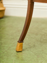 Load image into Gallery viewer, Neoclassical Antique Round Table with Brass Trim