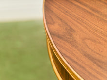 Load image into Gallery viewer, Neoclassical Antique Round Table with Brass Trim