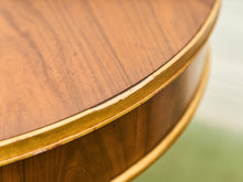 Load image into Gallery viewer, Neoclassical Antique Round Table with Brass Trim