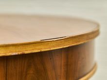 Load image into Gallery viewer, Neoclassical Antique Round Table with Brass Trim