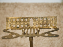 Load image into Gallery viewer, Vintage Brass Music Lectern with Classic Harp Lyre Motif and Ornate Footed Base