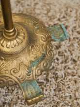 Load image into Gallery viewer, Vintage Brass Music Lectern with Classic Harp Lyre Motif and Ornate Footed Base