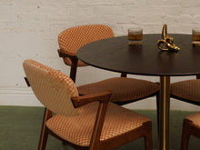 Load image into Gallery viewer, Gold Base Walnut Top Dining Table