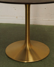 Load image into Gallery viewer, Gold Base Walnut Top Dining Table