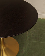Load image into Gallery viewer, Gold Base Walnut Top Dining Table