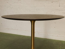 Load image into Gallery viewer, Gold Base Walnut Top Dining Table