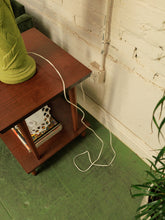 Load image into Gallery viewer, Bamboo Green Ceramic Lamp w/ Rectangle Shade