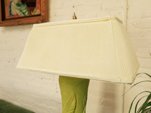 Load image into Gallery viewer, Bamboo Green Ceramic Lamp w/ Rectangle Shade