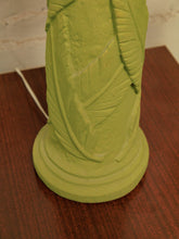 Load image into Gallery viewer, Bamboo Green Ceramic Lamp w/ Rectangle Shade