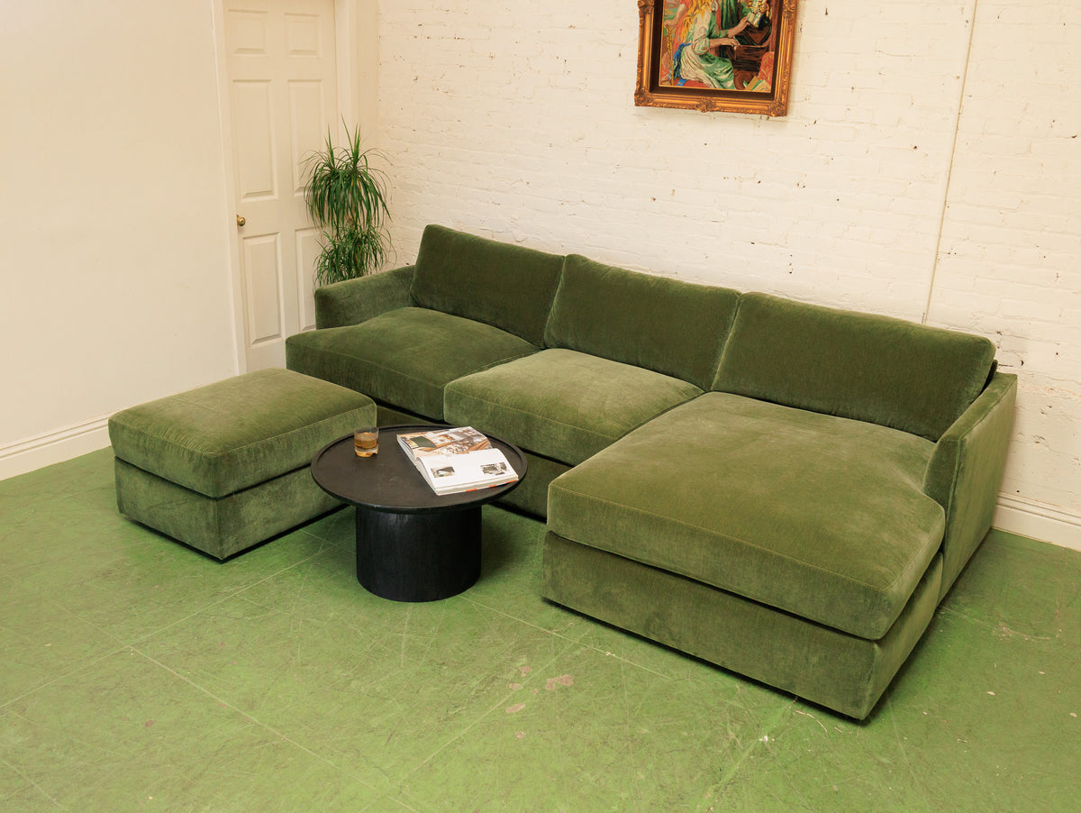 Michonne Sectional Sofa with Cuddle Chaise and Ottoman in Amici