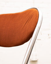 Load image into Gallery viewer, Burnt Orange and Chrome Chair