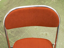 Load image into Gallery viewer, Burnt Orange and Chrome Chair