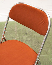 Load image into Gallery viewer, Burnt Orange and Chrome Chair