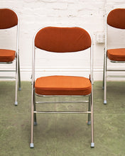 Load image into Gallery viewer, Burnt Orange and Chrome Chair