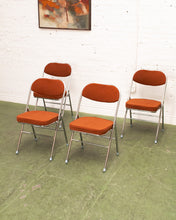 Load image into Gallery viewer, Burnt Orange and Chrome Chair