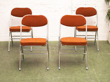 Load image into Gallery viewer, Burnt Orange and Chrome Chair