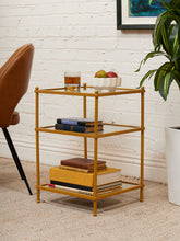 Load image into Gallery viewer, Gold Three Level Side Table