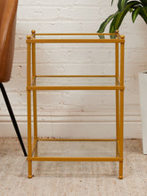 Load image into Gallery viewer, Gold Three Level Side Table