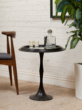 Load image into Gallery viewer, Round Wood Mirror Table