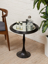 Load image into Gallery viewer, Round Wood Mirror Table