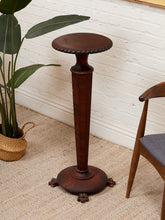 Load image into Gallery viewer, Rare 19th-century Antique Victorian Mahogany Torchère Plant Stand
