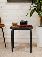 Load image into Gallery viewer, Black and Glass Side Table