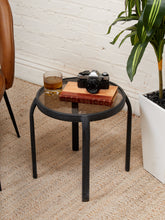 Load image into Gallery viewer, Black and Glass Side Table